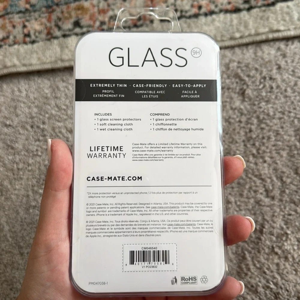 NEW- CaseMate Glass Screen Protector for 2021 IPhone